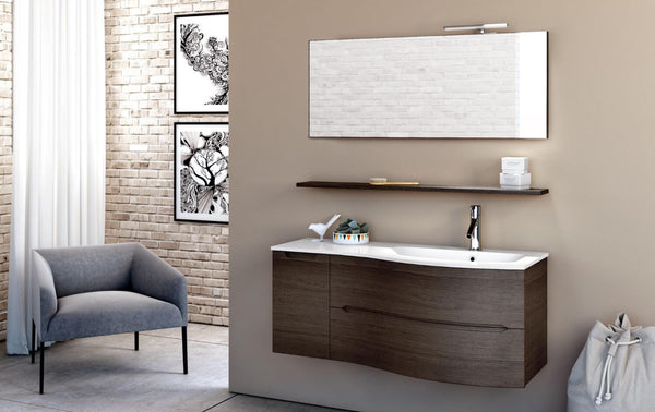 sconto Mobile Bagno Sospeso 121,5cm TFT Swing Rovere Scuro D