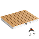 Doccia da Giardino Portatile 70x55 cm Getti d'Acqua Regolabili fino a 4 m in Polistirene Effetto Legno  