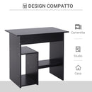 Scrivania Moderna Porta PC e Ripiano Tastiera Estraibile 80x45x75 cm Nero  
