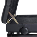Panca Sgabello per Pianoforte con vano portaoggetti altezza regolabile 54.5x33x48-58 cm Nero 
