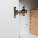 Mobile da Salotto 2 Armadietti 2 Ante e Cassetto 98x39x81,5 cm in Truciolato e Pino Grigio e Bianco