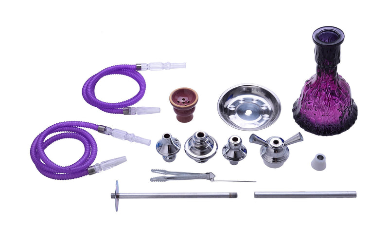 Narghilè 2 Tubi H55 cm con Pinza Carbone