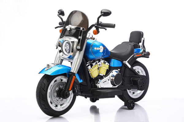 Moto Elettrica per Bambini Cruiser Acceleratore a Manubrio 12V 7Ah Blu Metallizzato prezzo