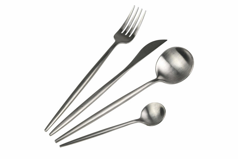 Servizio Set di Posate 24 Pezzi in Acciaio Silver Opaco Villa d'Este Home Tivoli Preciosa