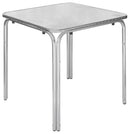 Tavolo Quadrato Impilabile da Giardino in Alluminio e Acciaio 70x70 cm Vorghini