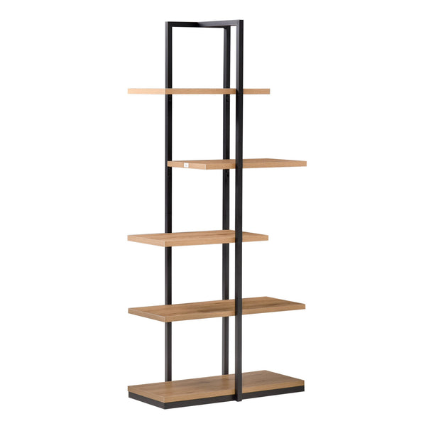 sconto Libreria 5 Ripiani 80x39x179,5 cm in Truciolare e Metallo Nero
