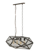 Lampadario Cage 75x27x28 cm in Ferro
