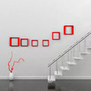 Set 3 Mensole da Parete Cubo in Fibra di Legno Incubo Bianco