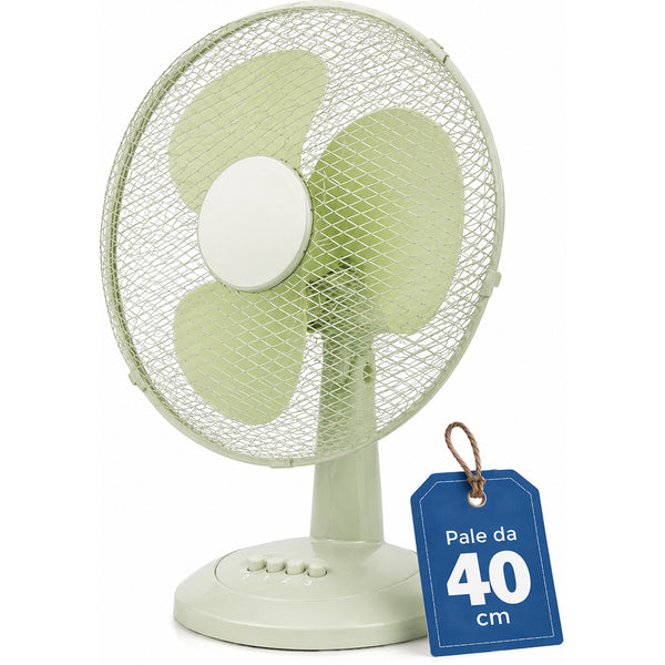 online Ventilatore da Tavolo Autoportante Potenza 45W Ø40cm 3 Velocità Salvia
