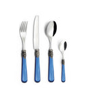 Servizio Set di Posate 24 pezzi in Acciaio Inox Eme Napoleon Perlato Blu 11