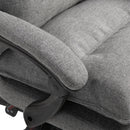 Sedia Poltrona da Ufficio Presidenziale Massaggiante 70x62x120-130 cm con Poggiapiedi Grigio