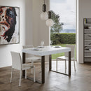 Tavolo Allungabile 140-244x90x77 cm Tecno Bianco Frassino Gambe Antracite 