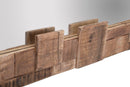 Specchio Mumbai 90x2,5x75 cm in Legno di Acacia e in Ferro Marrone e Nero