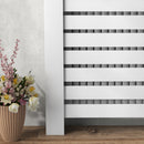 Copri Termosifoni 111x19x95,5 cm con 2 Cassetti in MDF Bianco      
