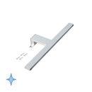 Applique Led per Specchio di Bagno 450 mm Ip44 Luce Bianca Fredda Alluminio e Plastica Cromo Emuca