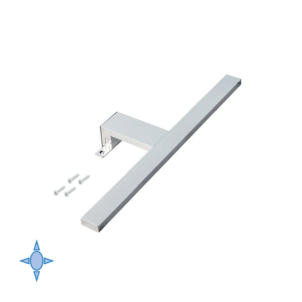 Applique Led per Specchio di Bagno 450 mm Ip44 Luce Bianca Fredda Alluminio e Plastica Cromo Emuca sconto
