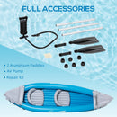 Canoa Gonfiabile 2 Posti 330x105x50 cm in PVC Azzurro