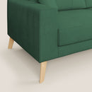 Divano 2 Posti 166x95x91 cm in Tessuto Verde