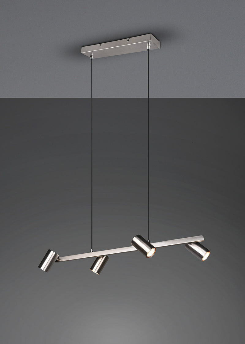 Lampada a Sospensione da Interno Attacco GU10 in Metallo Nickel Opaco