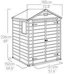 Casetta da Giardino Porta Attrezzi 185x152x226 cmin Resina Effetto Legno Keter Manor 6x5 Beige