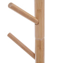Panca con Appendiabiti in Bambù Bianco e Legno 80x30x180 cm 