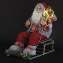 Pupazzo Babbo Natale H50 cm in Stoffa Rosso