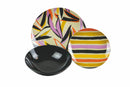 Servizio Piatti 18 Pezzi in Porcellana e Gres Multicolor Villa d'Este Home Tivoli Guarana
