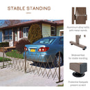 Recinzione per Giardino Estensibile Autoportante 52-405 cm in Acciaio e Alluminio Marrone scuro