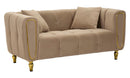 Divano Alma Grigio con Cuscini 81x155x71 cm in Legno e Poliestere      