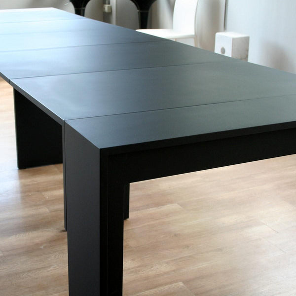 sconto Consolle Allungabile in Legno H78x42x90\/302cm Itamoby Arcobaleno Nero Opaco Classica