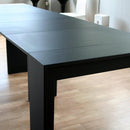 Consolle Allungabile in Legno H78x42x90\/302cm Itamoby Arcobaleno Nero Opaco Classica