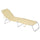 Lettino Prendisole Pieghevole con Schienale Regolabile Struttura in Acciaio Beige