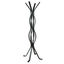 Appendiabiti a Stelo in Legno 4 Braccia 60x60H178cm Ondulato Nero