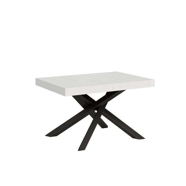 online Tavolo Allungabile 140-400x90x77 cm Volantis Bianco Frassino Telaio Antracite
