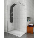 Colonna Doccia Multifunzione Idromassaggio Doccetta Acciaio Nero Opaco