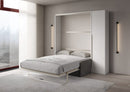 Letto Matrimoniale A Scomparsa 160 Versia Con Divano Mensola E Armadio 1 Anta Dx Bianco      