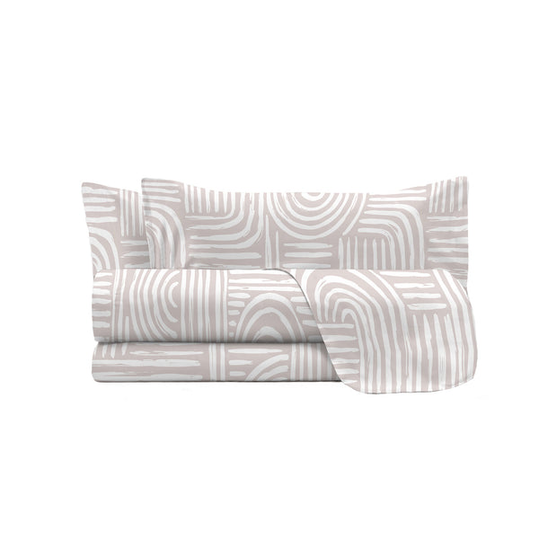 sconto Set Lenzuola con Stampa Sopra Sotto e Federe Linea Ida Diana Varie Misure