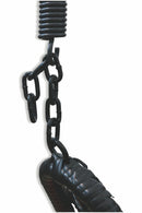 Amaca Dondolina da Giardino in Metallo e Polyrattan Soriani Goccia Nera e Rossa