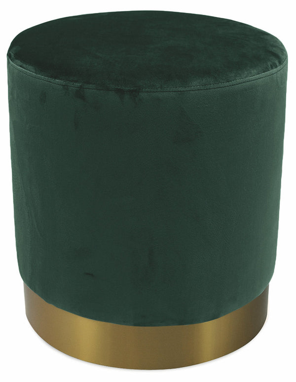 acquista Pouf Poggiapiedi Ø47x50 cm in Velluto Soriani Verde