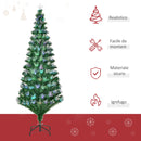 Albero di Natale Artificiale 180 cm in Fibra Ottica Foltissimo 230 LED 
