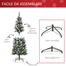 Albero di Natale Artificiale Innevato 150 cm 408 Rami con Pigne Verde
