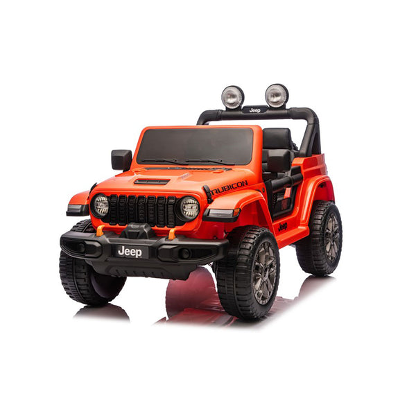 acquista Macchina Elettrica per Bambini Jeep Wrangler Rubicon 12V con Telecomando Arancione