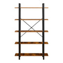 Libreria moderna con 5 ripiani 105x33,5x177,5cm in legno e metallo