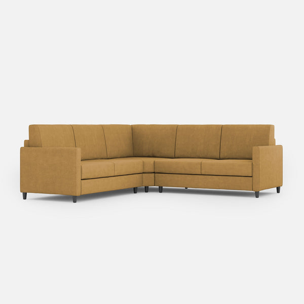 prezzo Divano Angolare 5 Posti 221x221x85 cm Karay in Tessuto Ocra