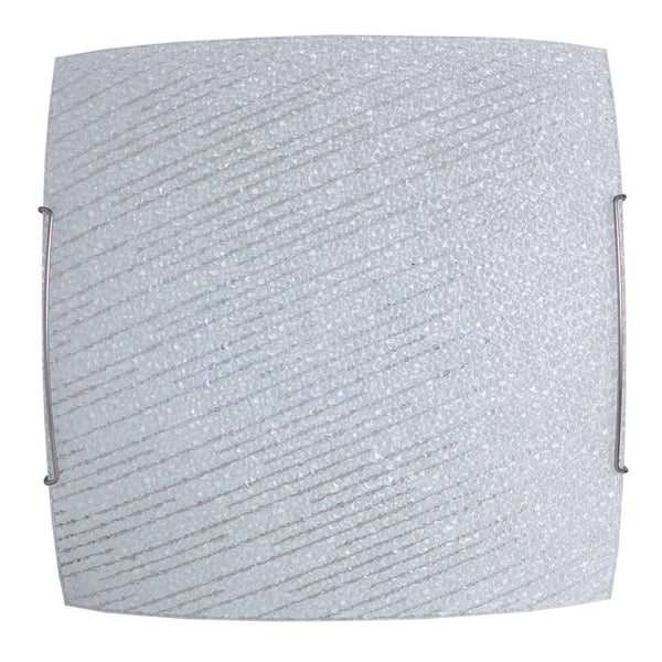 sconto Plafoniera 2xE27 Ganci Filo Acciaio Vetro Lastra Diamantino E-Energy Zoe