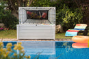 Baule Cassapanca da Esterno 155x64,4x72,4 cm in Resina Keter Pool Box 150G Bianco