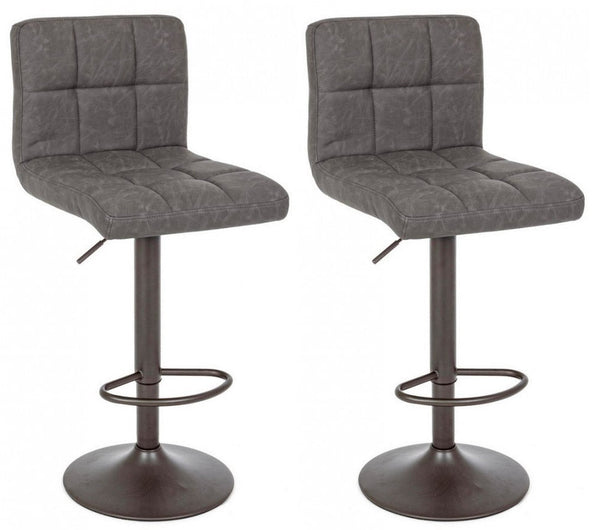 Set 2 Sgabelli Bar 42x51x92/113h cm Greyson Grigio Scuro Vintage sconto