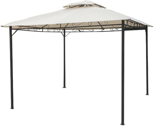 sconto Gazebo Da Giardino 3x3 m Struttura Metallo Telo Antipioggia Waterprof Bianco