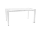 Tavolo da Pranzo Allungabile in Metallo e Top in Vetro 160/210x90x76cm TFT  Glass Bianco