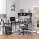 Scrivania Angolare da Ufficio 170x120x140 cm in Metallo e Legno Noce e Nero